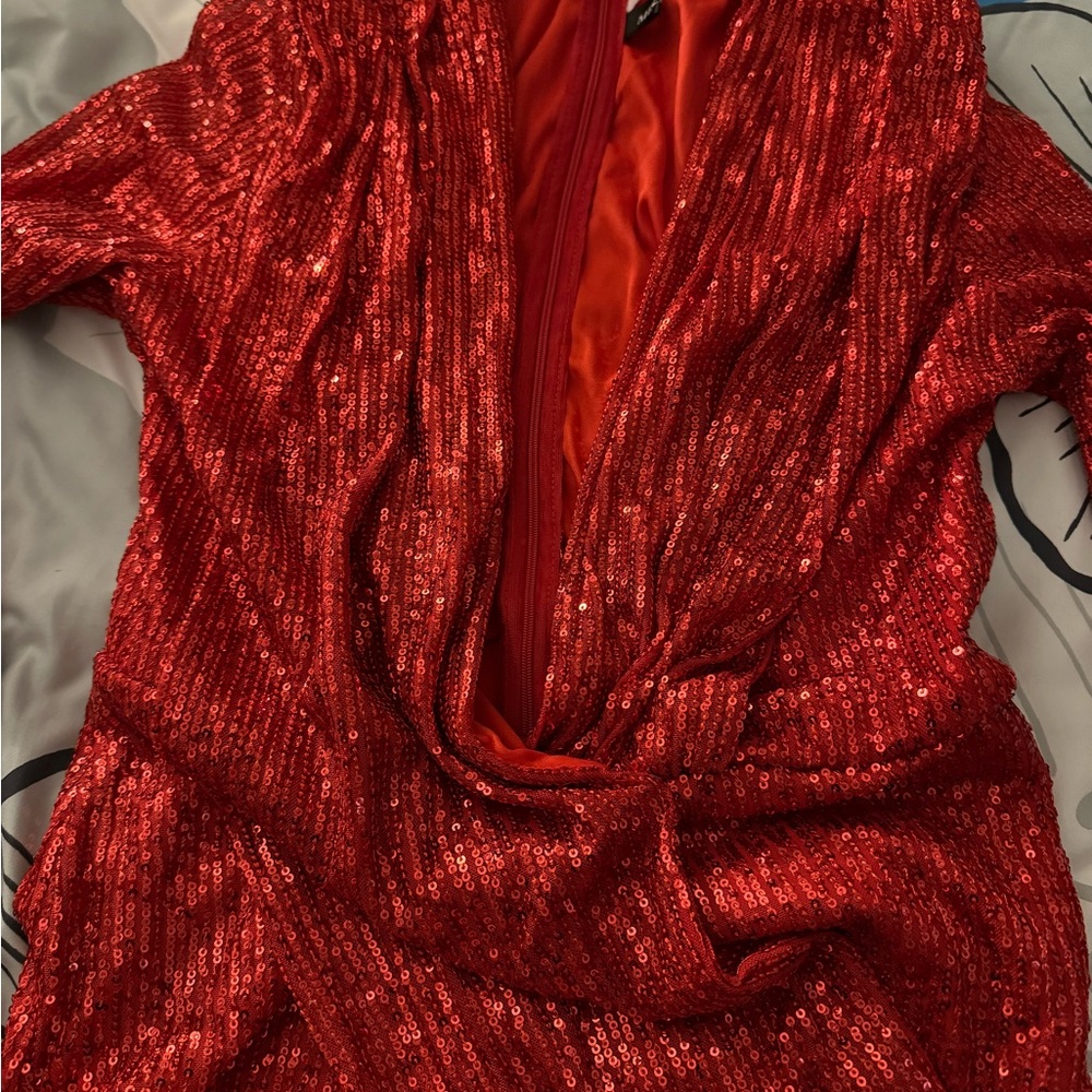 Party dress mini red used once. XL asian size